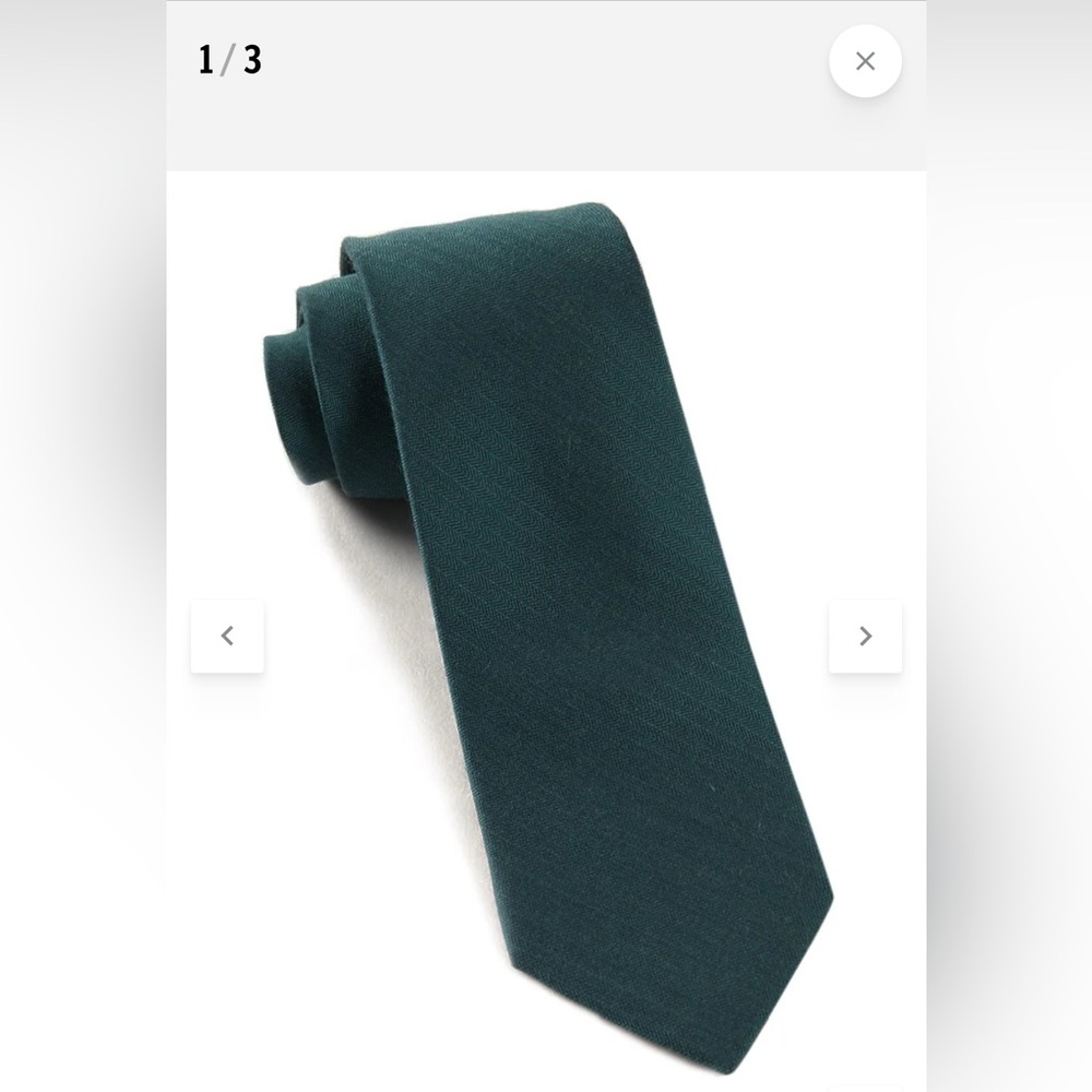 New With Tags! Tie Bar Astute Solid 2.5" Tie - Green Teal